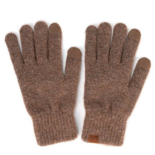 Knit Winter Gloves in Cocoa