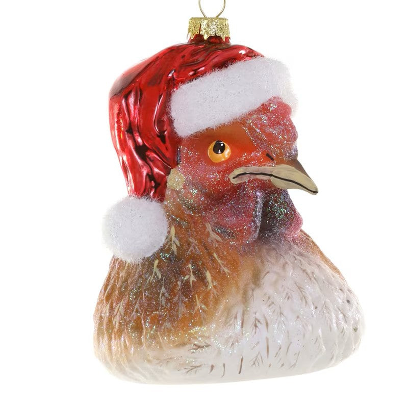 Chicken Claus Ornament
