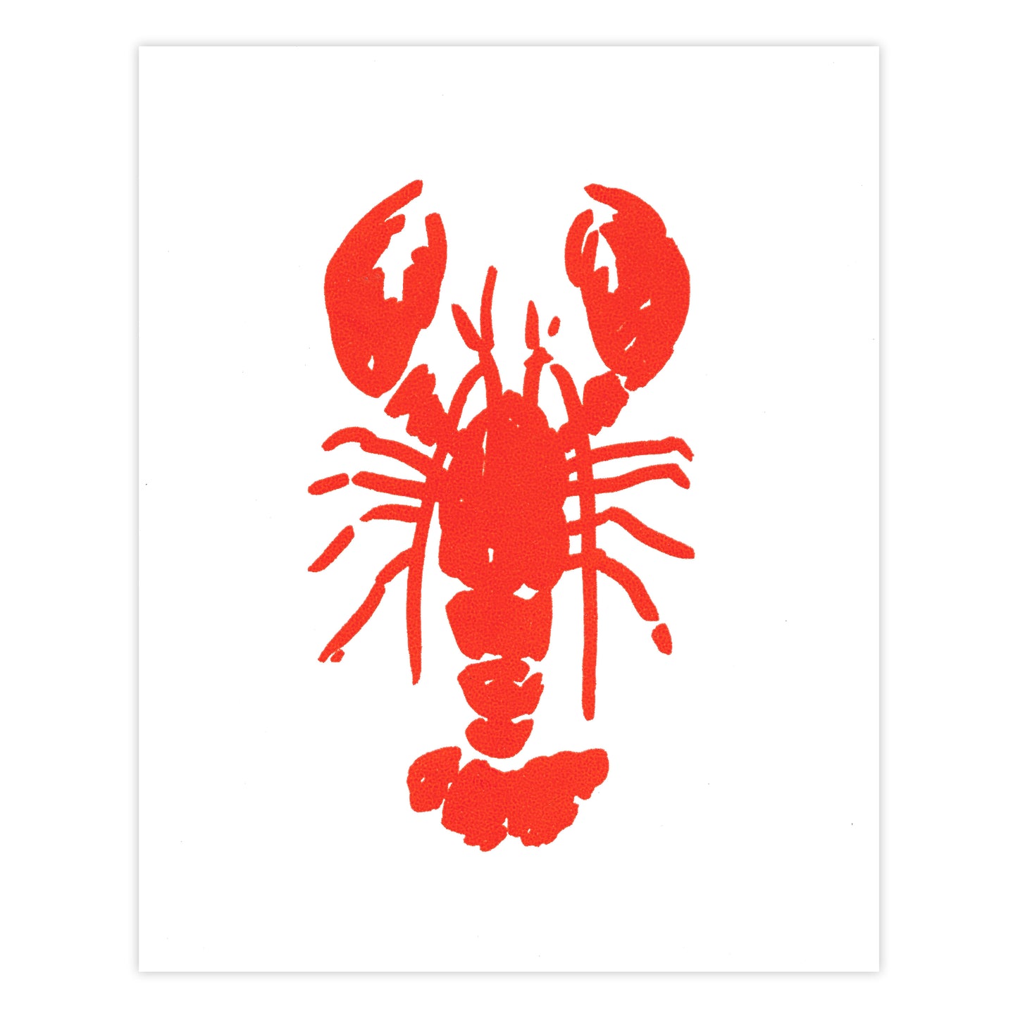 Lobster 8x10 Screenprint in Red