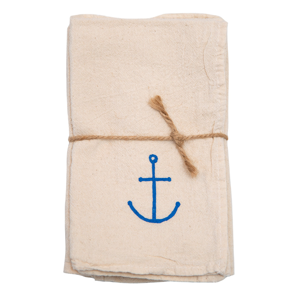 Anchor Cloth Napkins - Set of 4 in natural