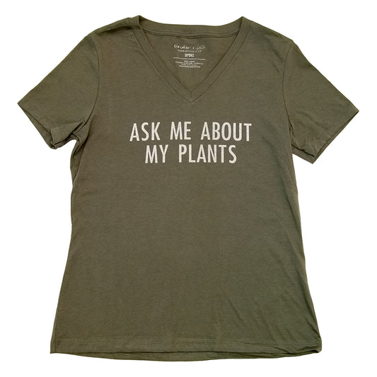 Ask Me About My Plants V-Neck