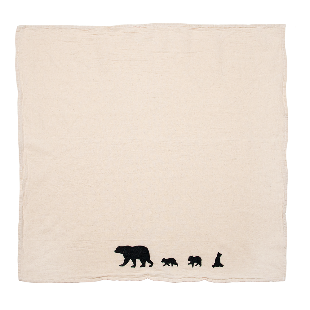 Black Bears Tea Towel