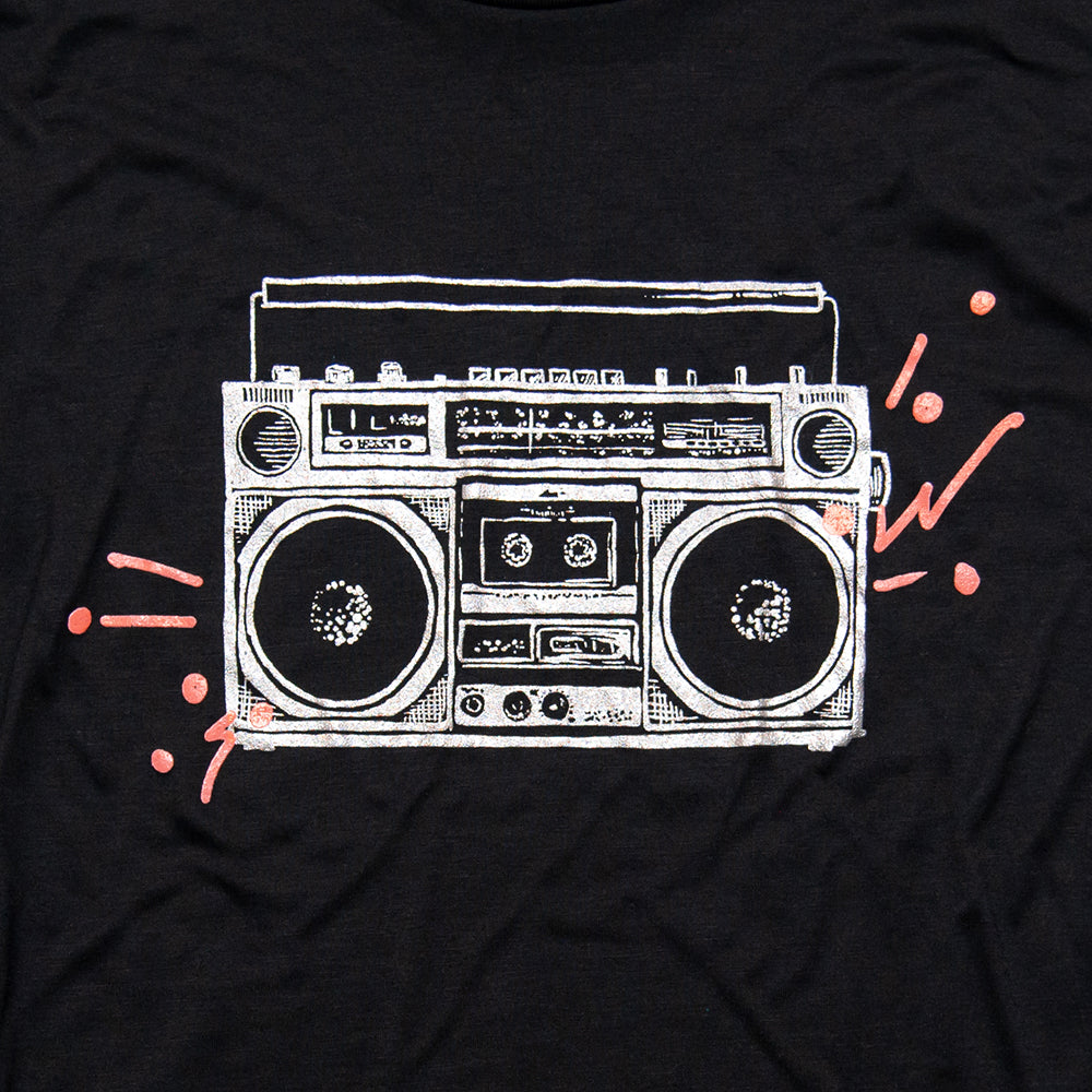 Boom Box Rolled Sleeve Muscle Tee
