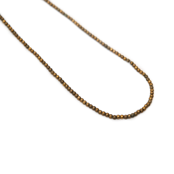 Tarnished Brass Popover Necklace