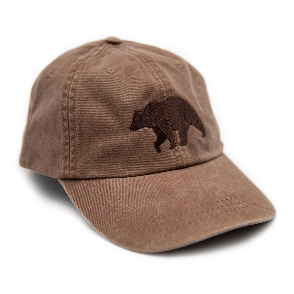 Brown Bear Washed Cotton Cap