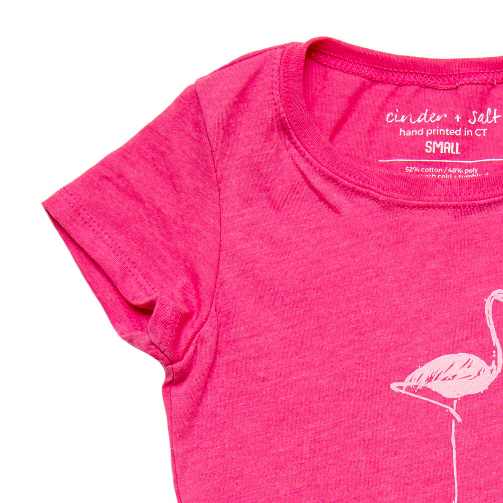 Flamingo Girls Princess-Cut Tee