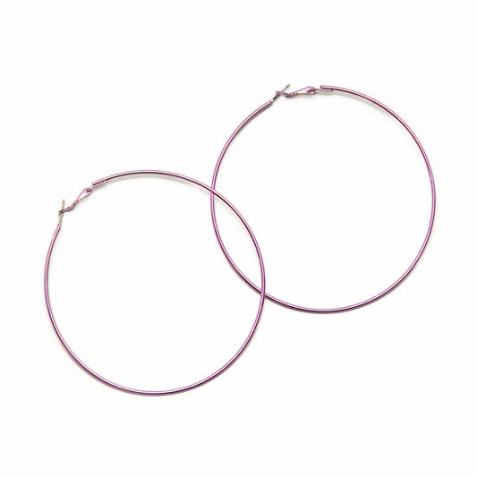 Lilac Giant Hoop Earrings