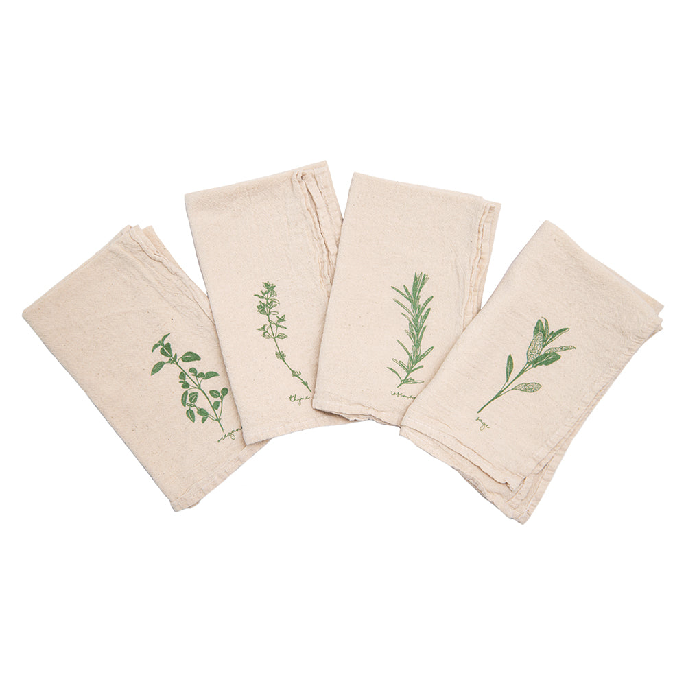 Herbs Cloth Napkins - Set of 4