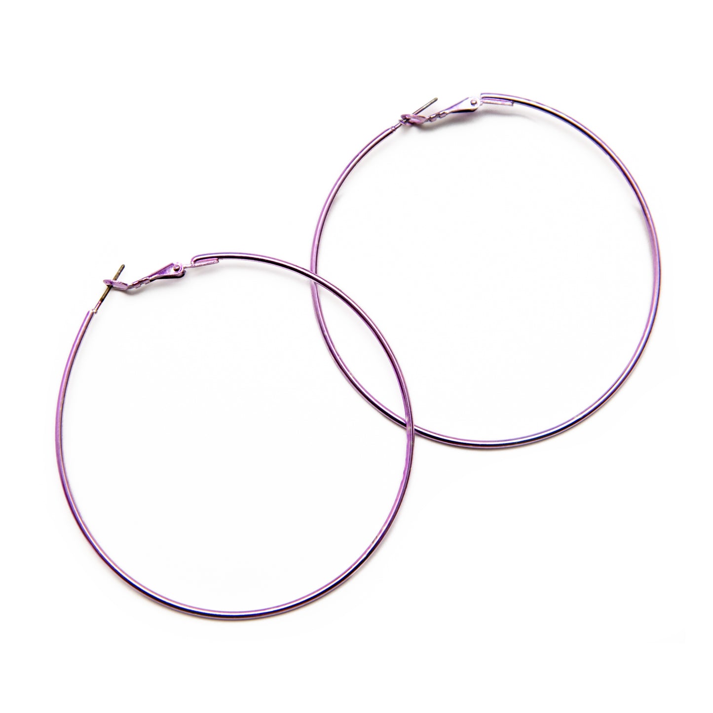 Lilac Metallic Hoop Earrings