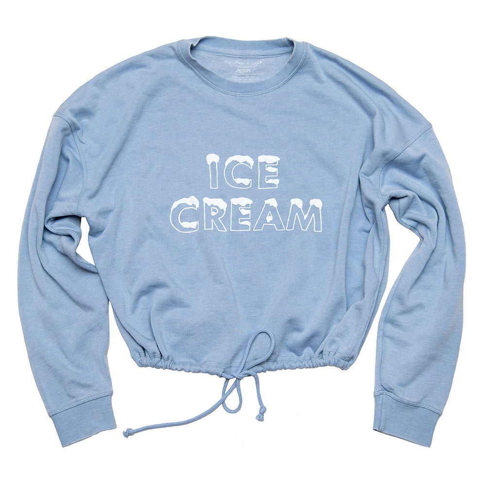 Ice Cream Cinch Crop Sweatshirt