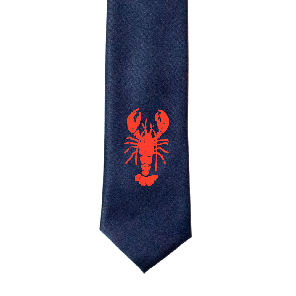 Lobster Skinny Tie - Navy