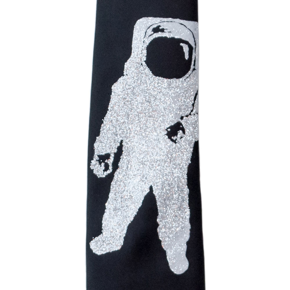 Moon Man Skinny Tie - Black