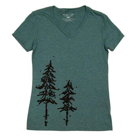 Pine Trees Eco V-Neck