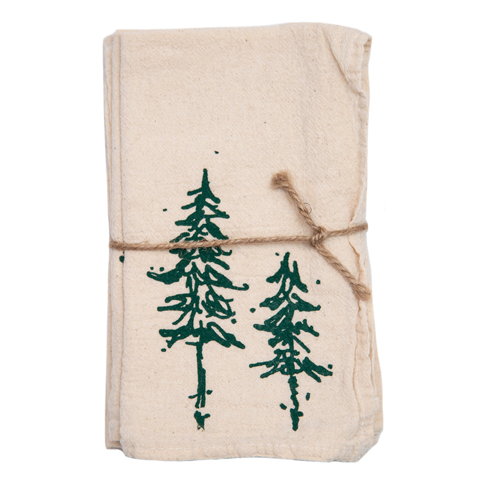 Pine Trees Cloth Napkins - set of 4
