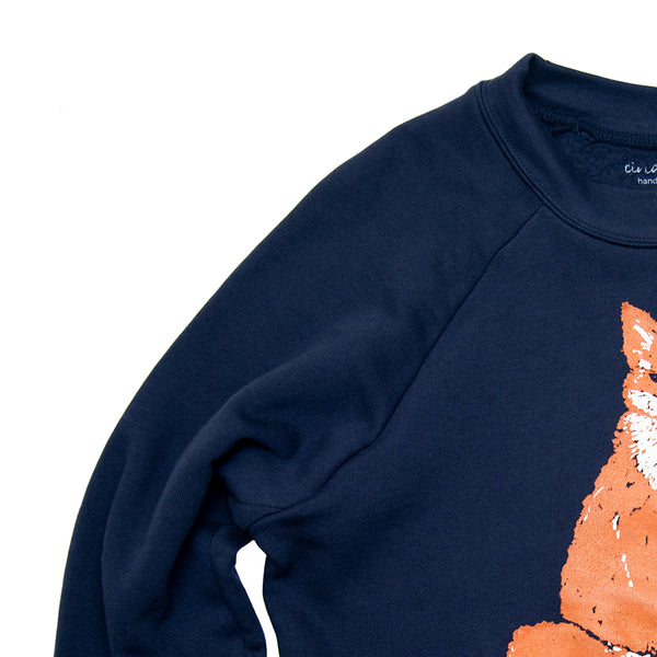 Red Fox Crop Sweatshirt