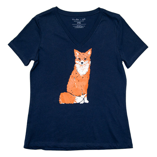 Red Fox Women's V-Neck Tee