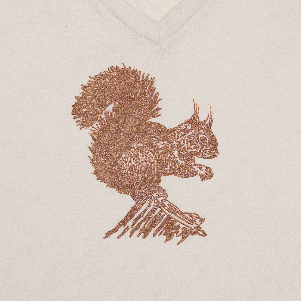 Red Squirrel Ladies V-Neck Tee