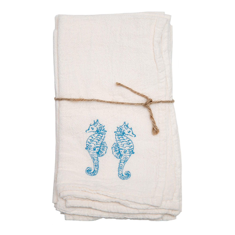 Seahorse Cloth Napkins - Set of 4