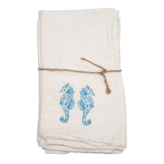 Seahorse Cloth Napkins - Set of 4