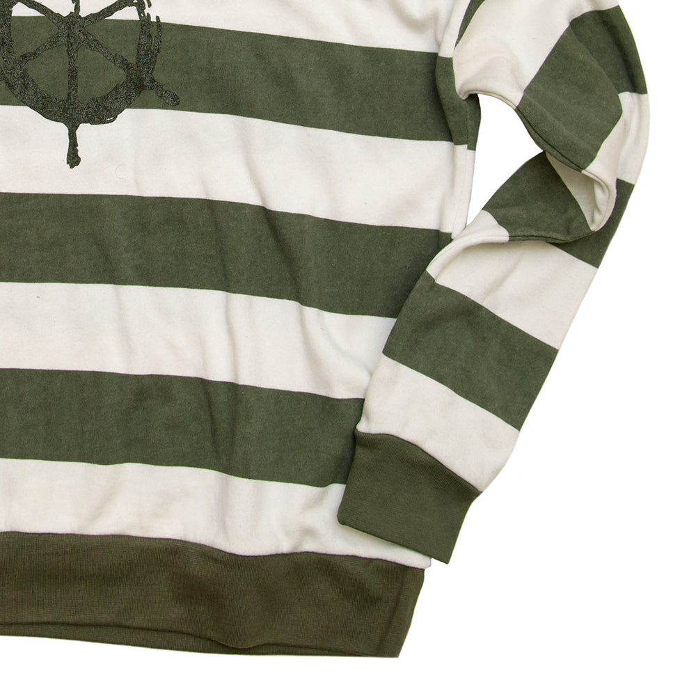 Ship's Wheel Striped Hood in Olive