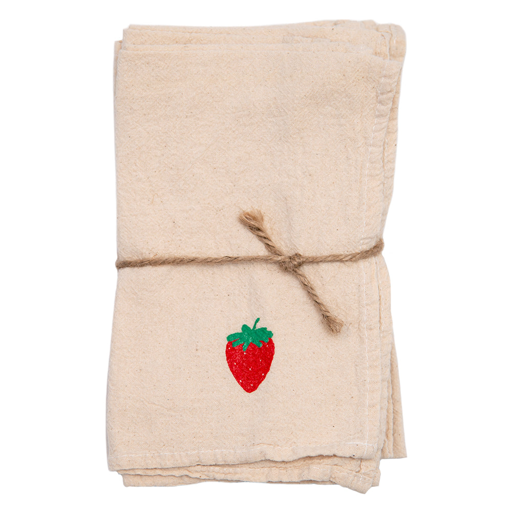 Strawberry Cloth Napkins - Set of 4