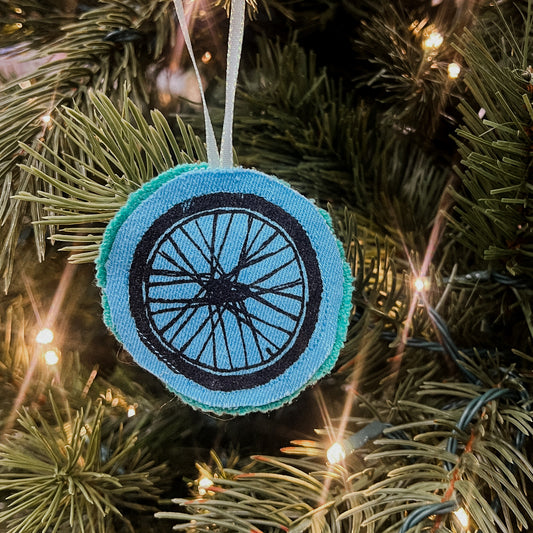 Bike Tire Plushie Ornament