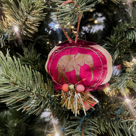 Elephant Plushie Ornament