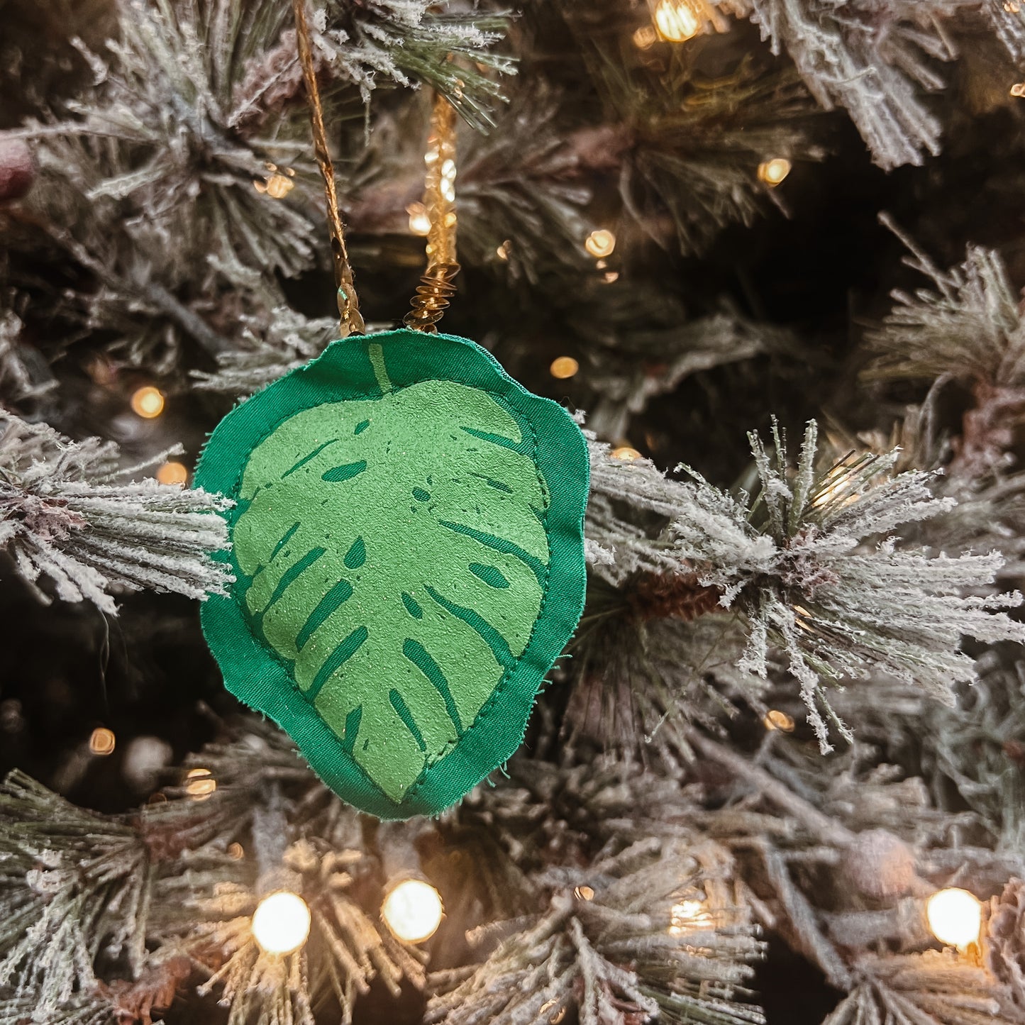 Monstera Leaf Plushie Ornament