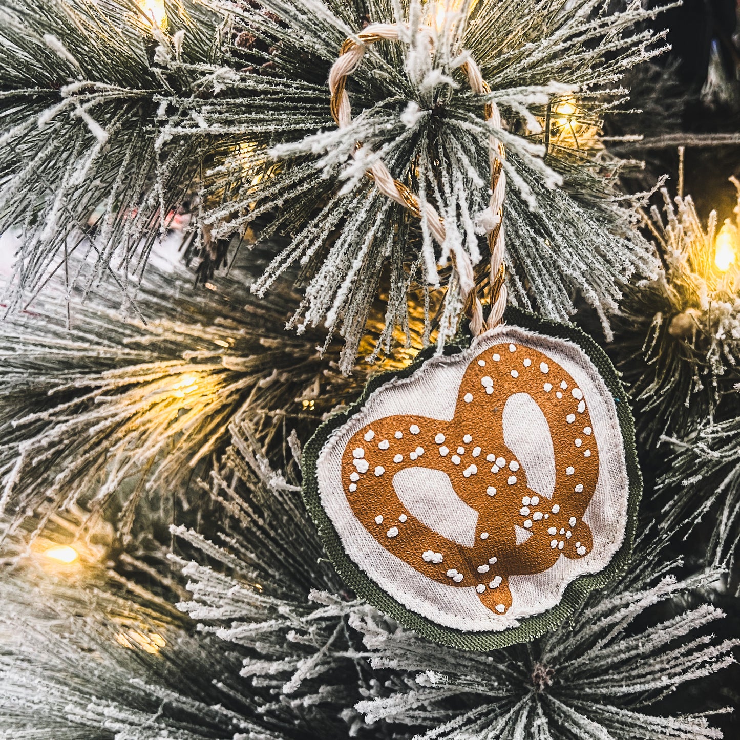 Pretzel Plushie Ornament