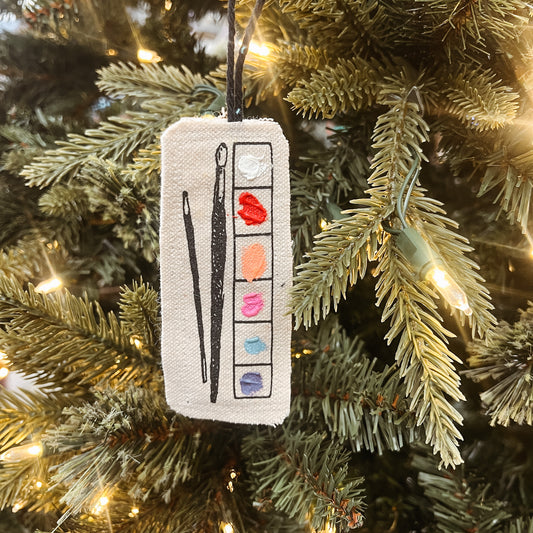 Paintbrush & Palette Ornament