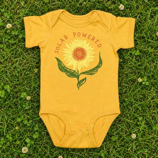 Solar Powered Sunflower Onesie