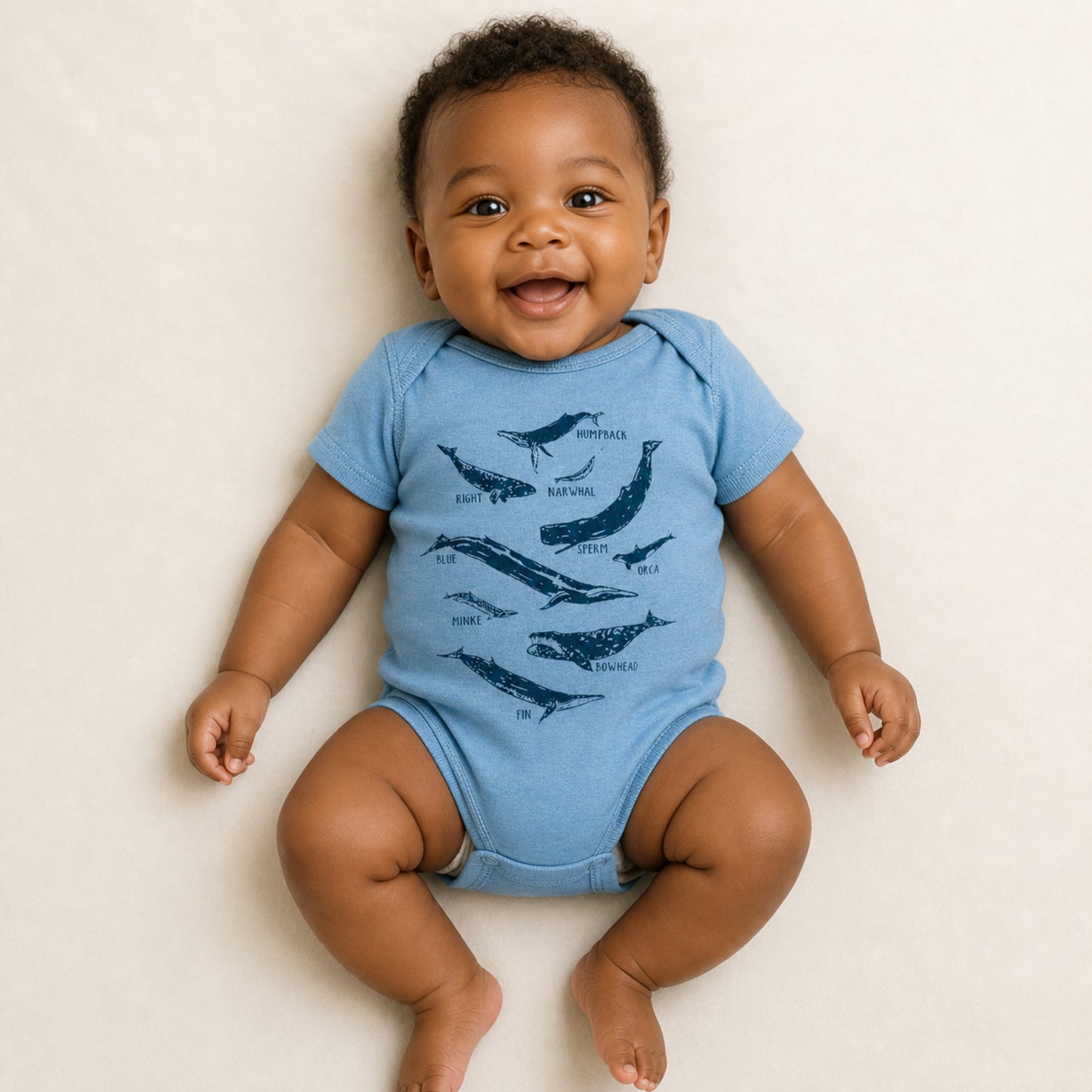 Whale Species Chart Onesie