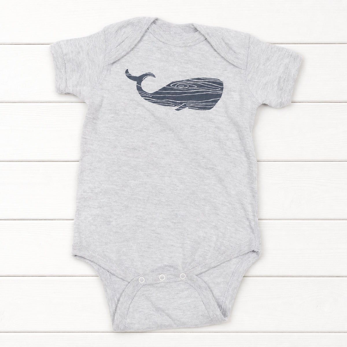 Woodgrain Whale Onesie