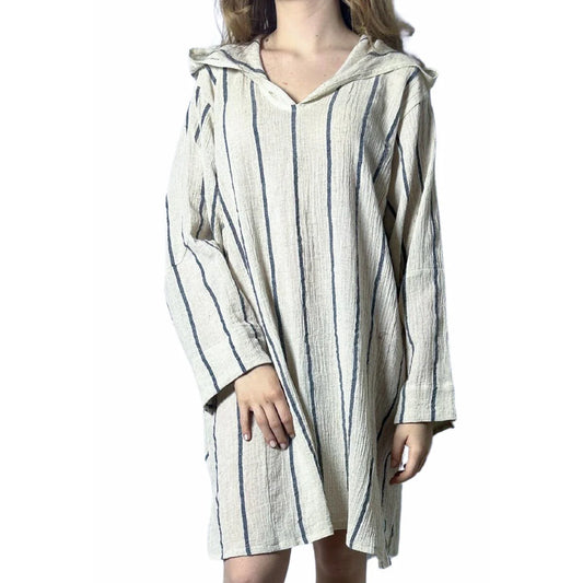 Navy Stripe Beach Cover-Up