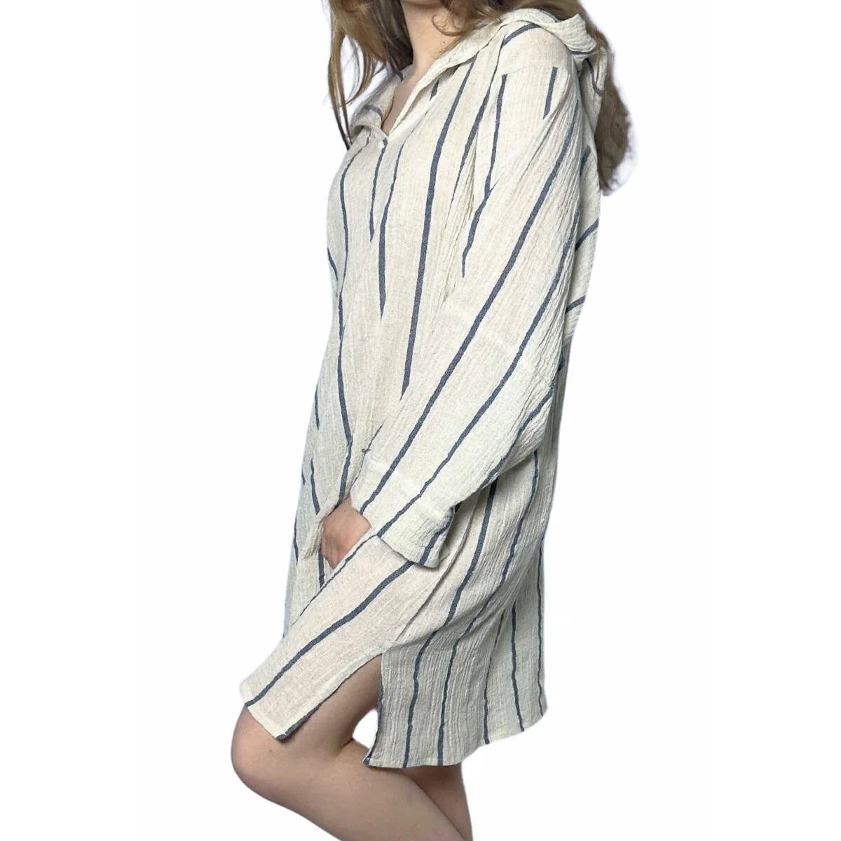 Navy Stripe Beach Cover-Up