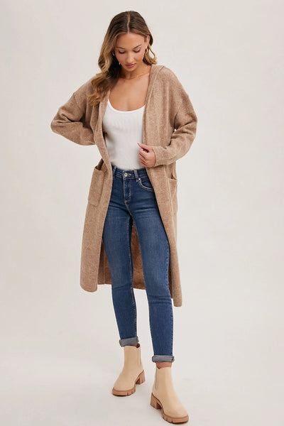 Hooded Longline Cardigan