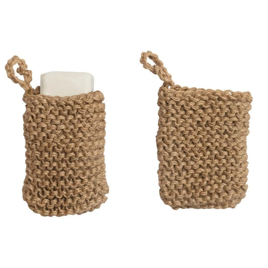 Crocheted Jute Soap Bag & Scrubber