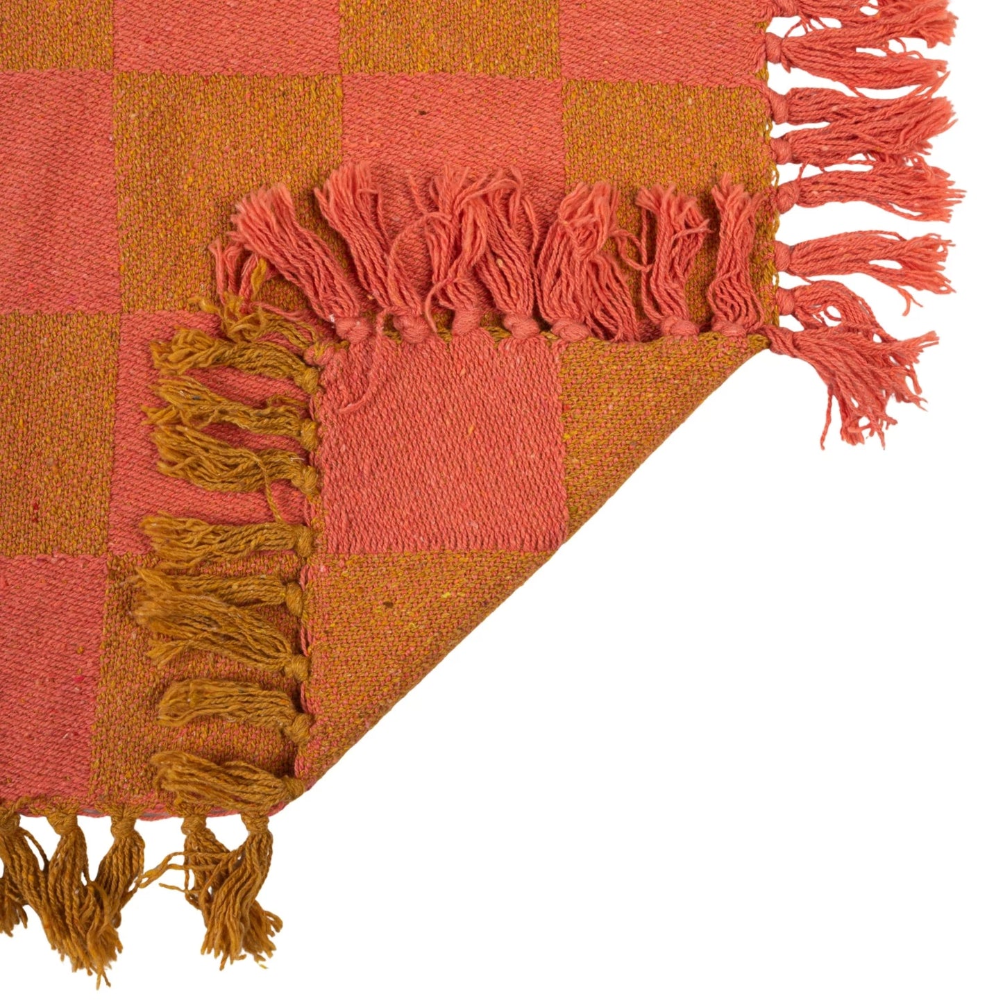 Checkered Throw in Pink & Green