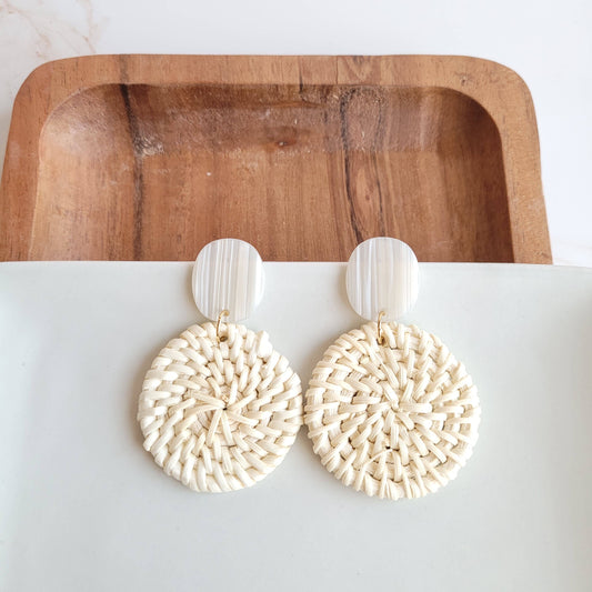 Dominica Rattan Earrings