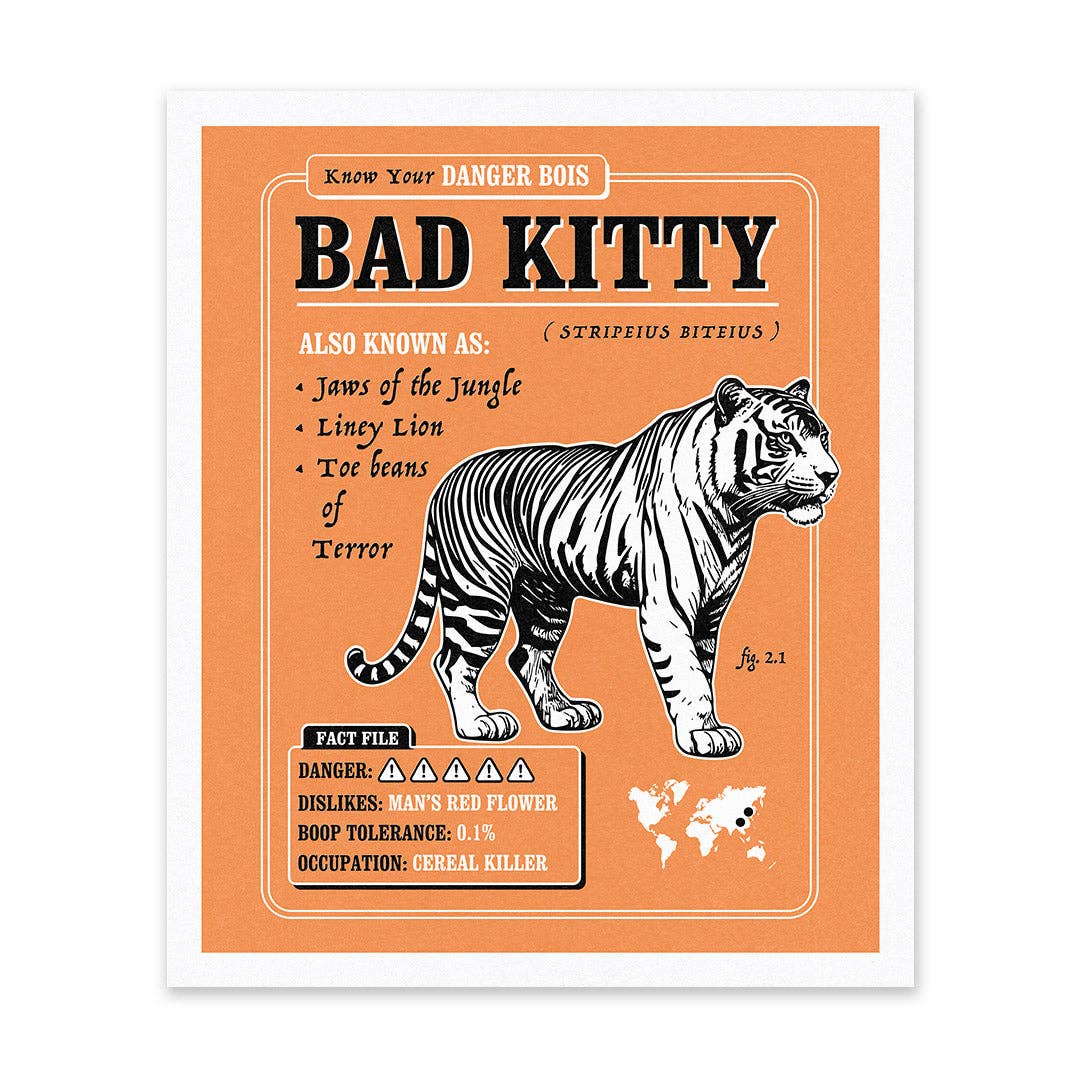 Bad Kitty Riso Print