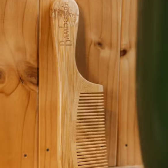 Bamboo Handled Comb