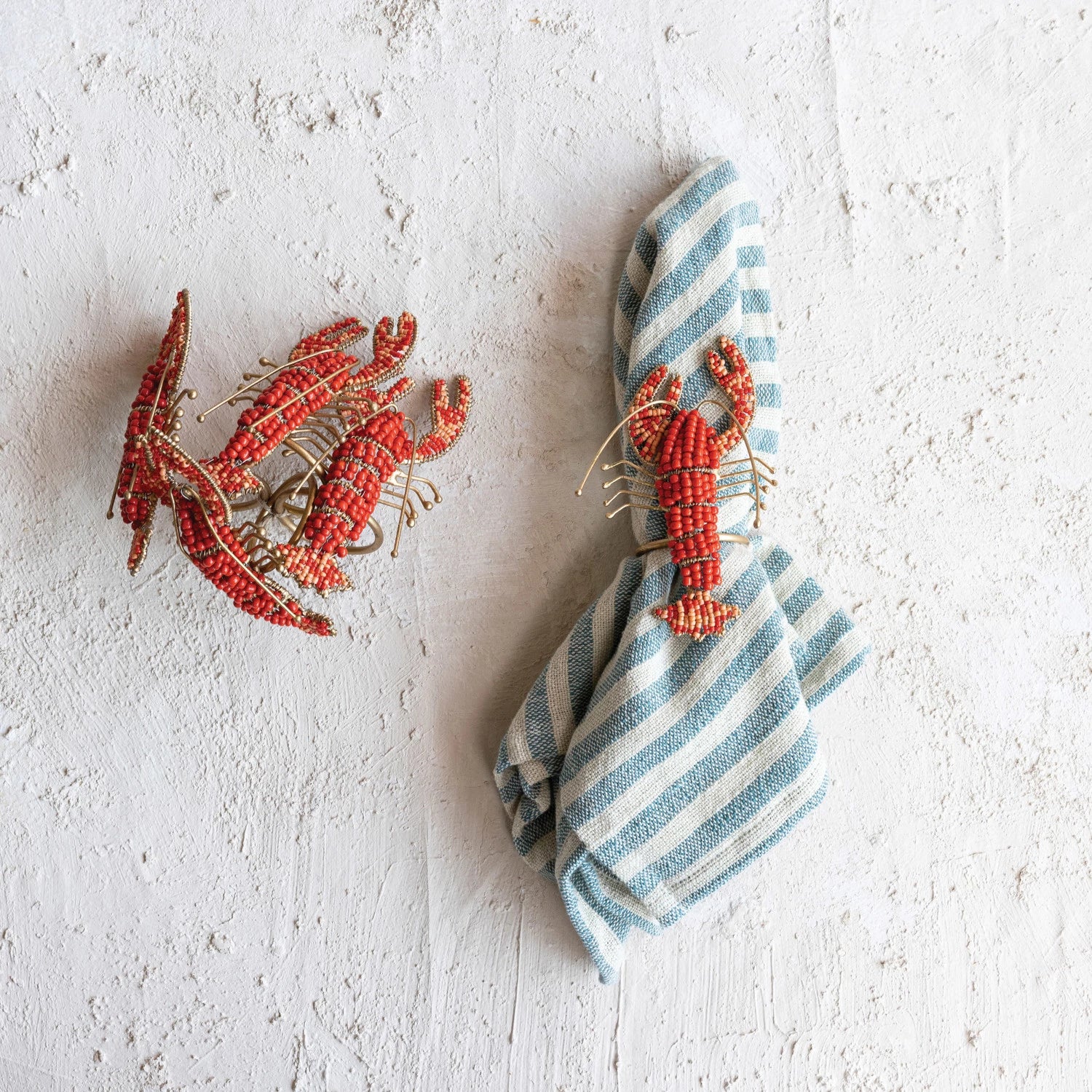 Beaded Lobster Napkin Rings