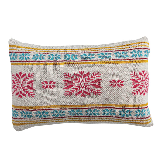 Fairisle Snowflake Pillow