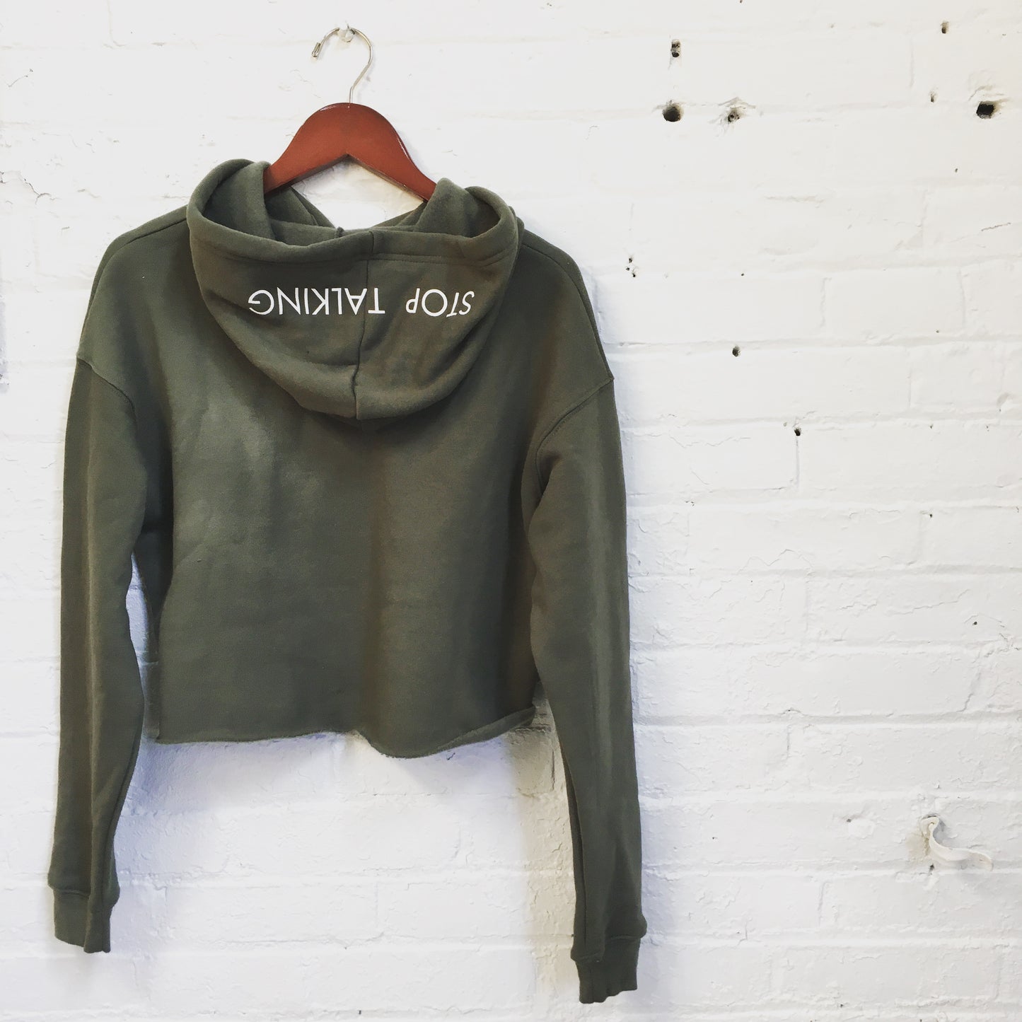 Stop Talking Crop Hoodie