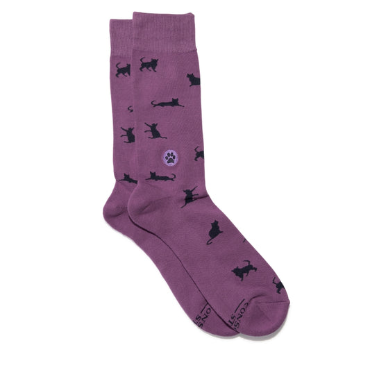 Socks that Save Cats - Purple