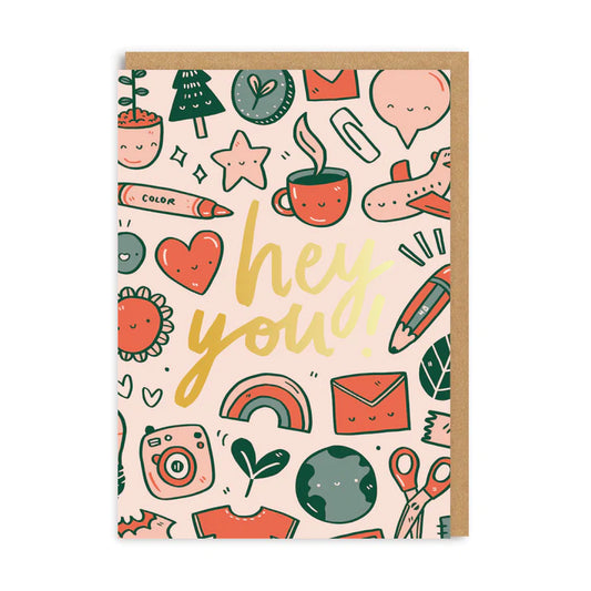 Hey You Greeting Card