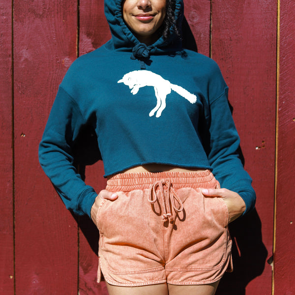 Arctic Fox Crop Hoodie