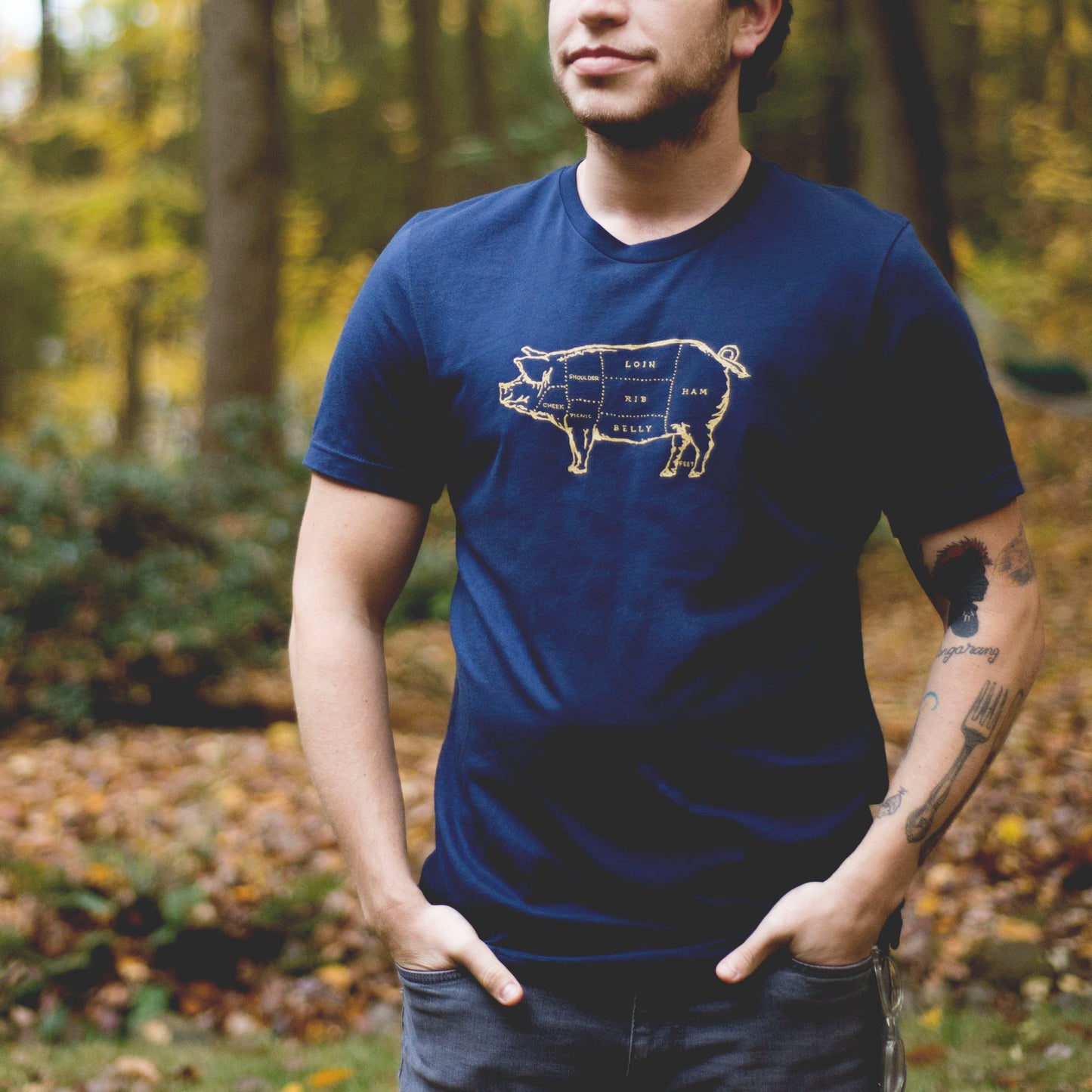 Pork Butcher Chart Organic Tee