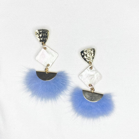 Periwinkle Tuft Earrings