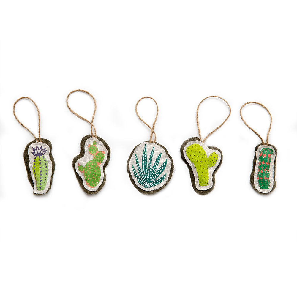 Cactus Plushie Ornament Set